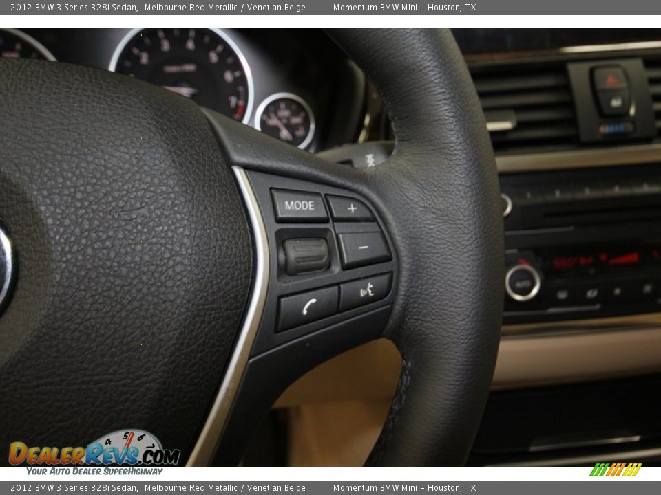 2012 BMW 3 Series 328i Sedan Melbourne Red Metallic / Venetian Beige Photo #28