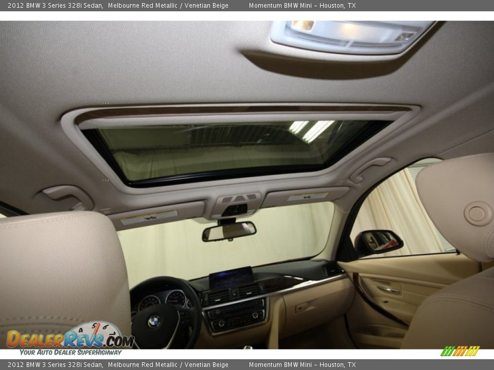2012 BMW 3 Series 328i Sedan Melbourne Red Metallic / Venetian Beige Photo #35