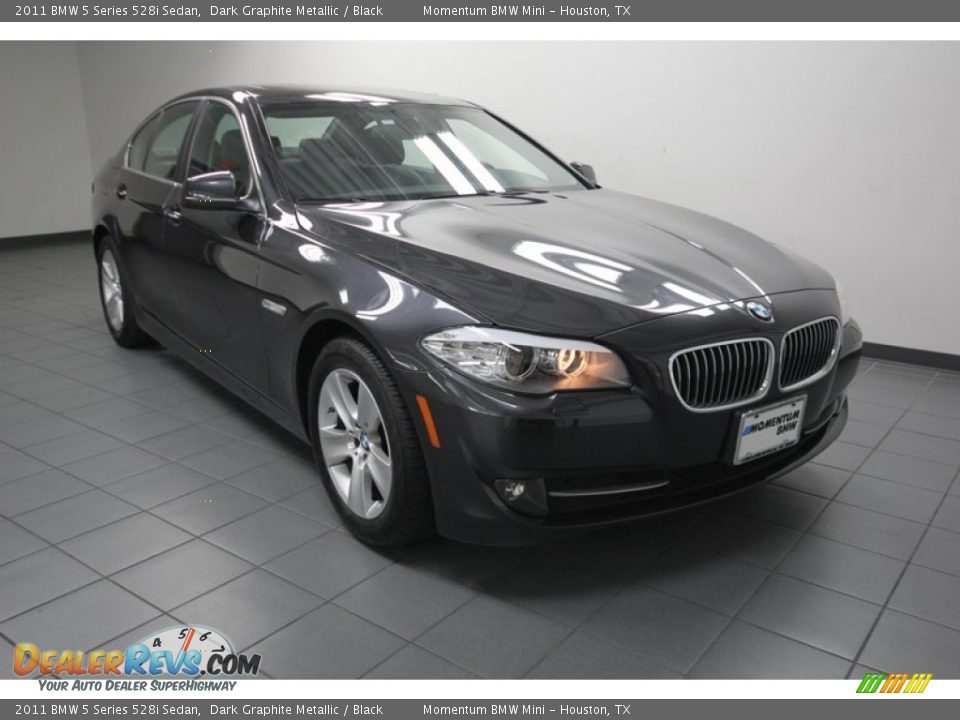 2011 BMW 5 Series 528i Sedan Dark Graphite Metallic / Black Photo #1