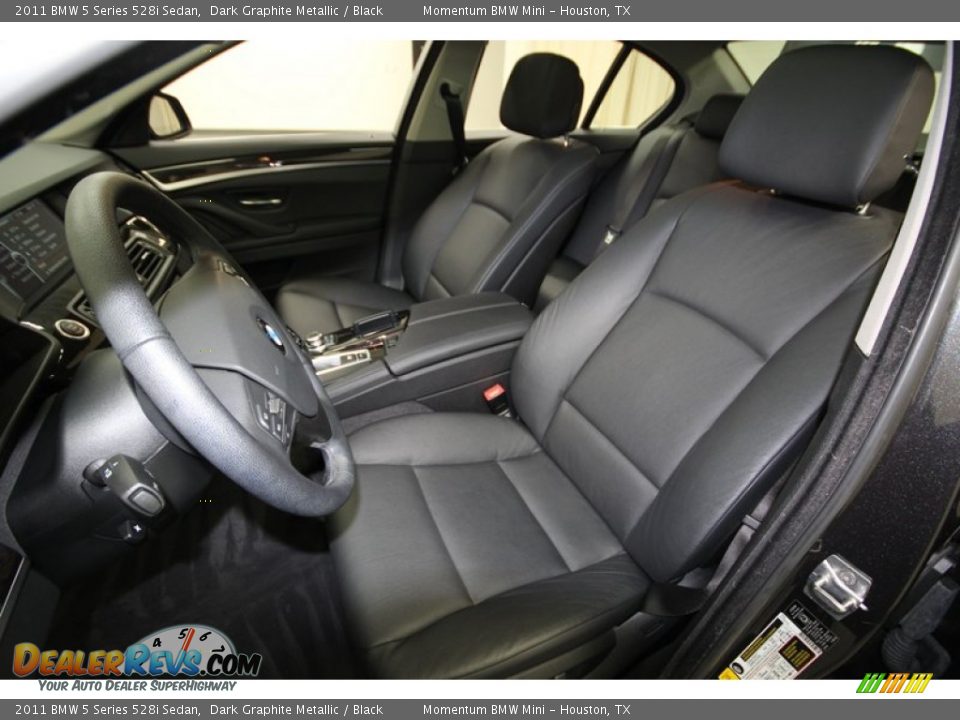 2011 BMW 5 Series 528i Sedan Dark Graphite Metallic / Black Photo #3