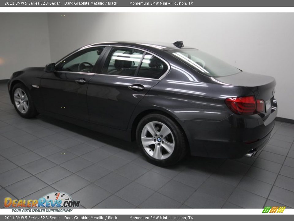2011 BMW 5 Series 528i Sedan Dark Graphite Metallic / Black Photo #5