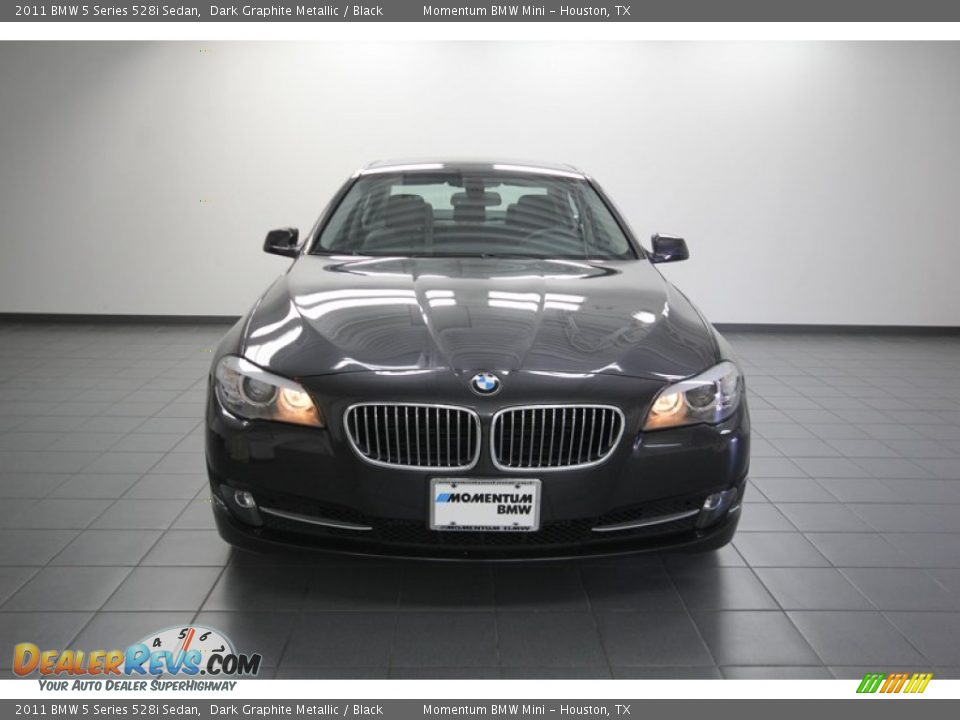 2011 BMW 5 Series 528i Sedan Dark Graphite Metallic / Black Photo #6