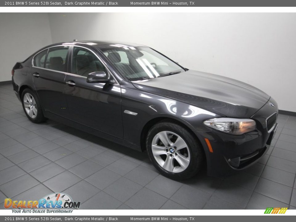 2011 BMW 5 Series 528i Sedan Dark Graphite Metallic / Black Photo #8