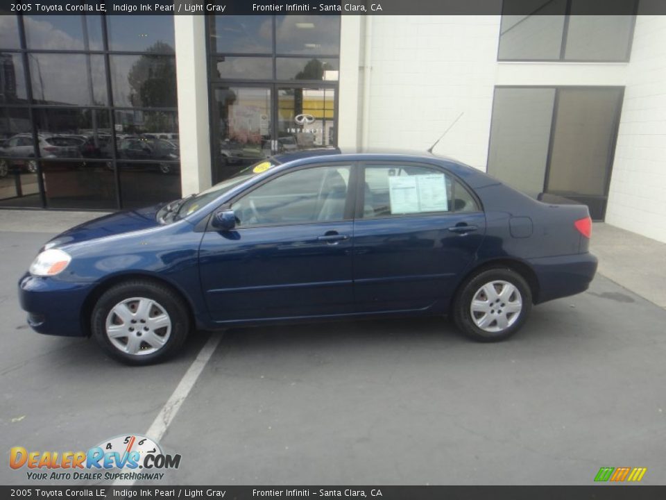 2005 Toyota Corolla LE Indigo Ink Pearl / Light Gray Photo #4