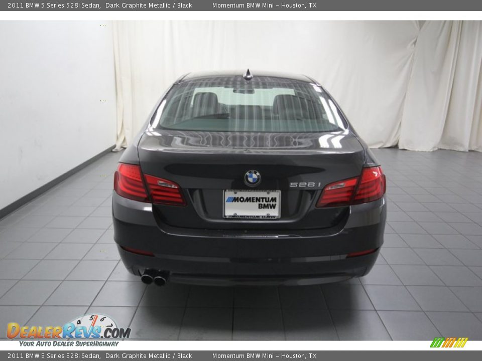 2011 BMW 5 Series 528i Sedan Dark Graphite Metallic / Black Photo #11