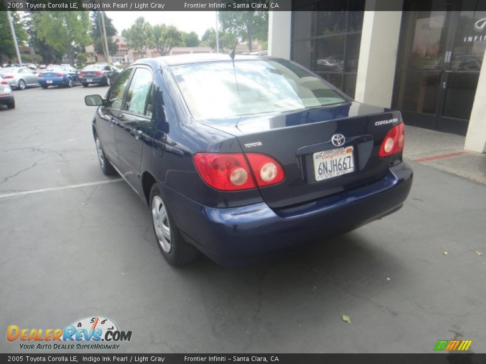 2005 Toyota Corolla LE Indigo Ink Pearl / Light Gray Photo #5