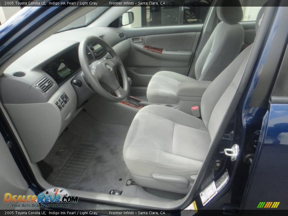 2005 Toyota Corolla LE Indigo Ink Pearl / Light Gray Photo #9
