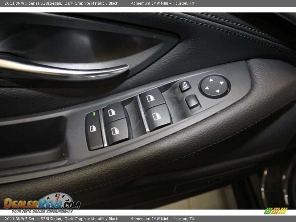 2011 BMW 5 Series 528i Sedan Dark Graphite Metallic / Black Photo #15