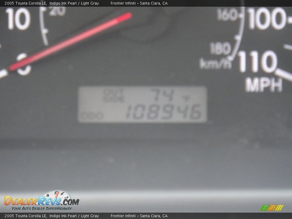 2005 Toyota Corolla LE Indigo Ink Pearl / Light Gray Photo #21