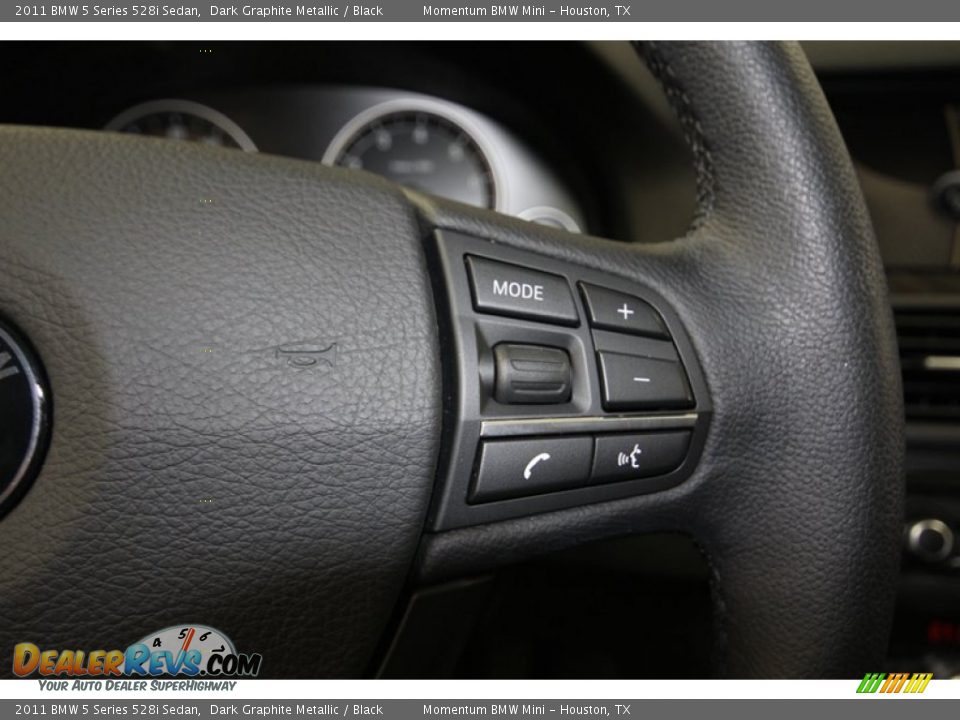 2011 BMW 5 Series 528i Sedan Dark Graphite Metallic / Black Photo #27