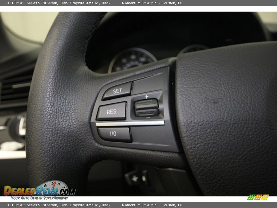 2011 BMW 5 Series 528i Sedan Dark Graphite Metallic / Black Photo #28