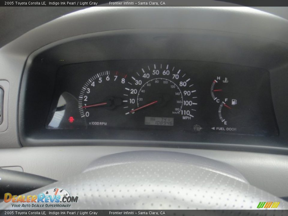 2005 Toyota Corolla LE Indigo Ink Pearl / Light Gray Photo #24