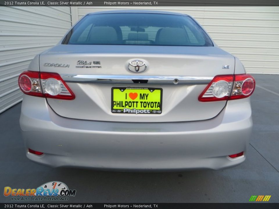 2012 Toyota Corolla LE Classic Silver Metallic / Ash Photo #5