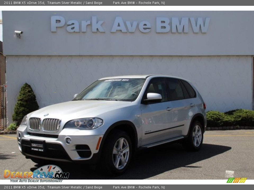 2011 BMW X5 xDrive 35d Titanium Silver Metallic / Sand Beige Photo #1