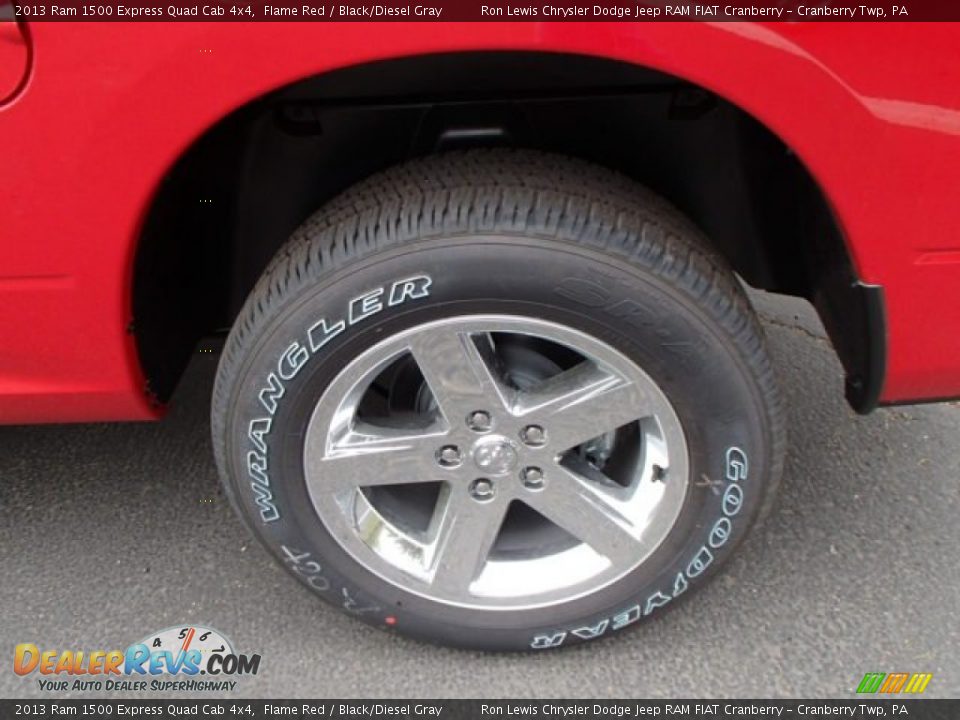 2013 Ram 1500 Express Quad Cab 4x4 Flame Red / Black/Diesel Gray Photo #9