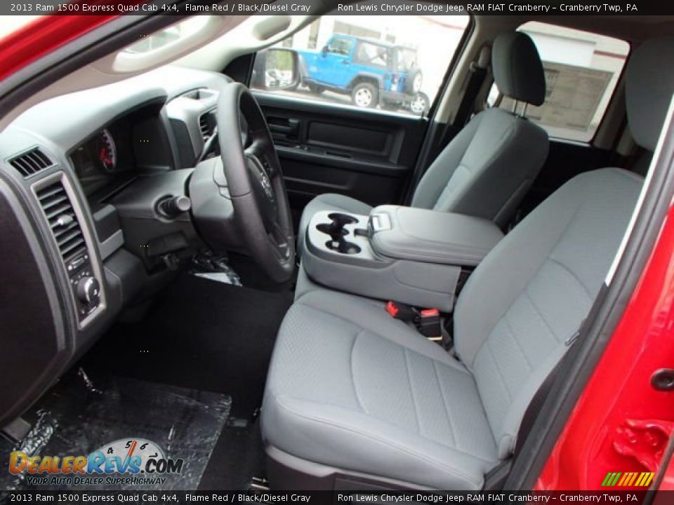 2013 Ram 1500 Express Quad Cab 4x4 Flame Red / Black/Diesel Gray Photo #11