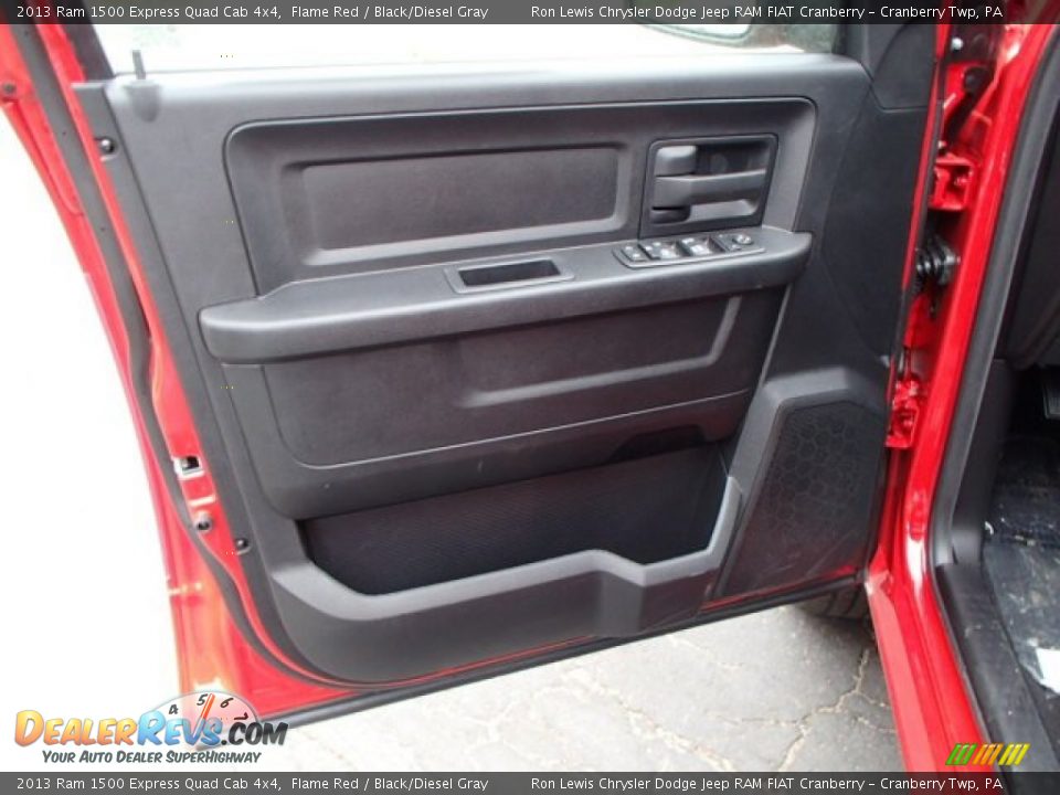 2013 Ram 1500 Express Quad Cab 4x4 Flame Red / Black/Diesel Gray Photo #12