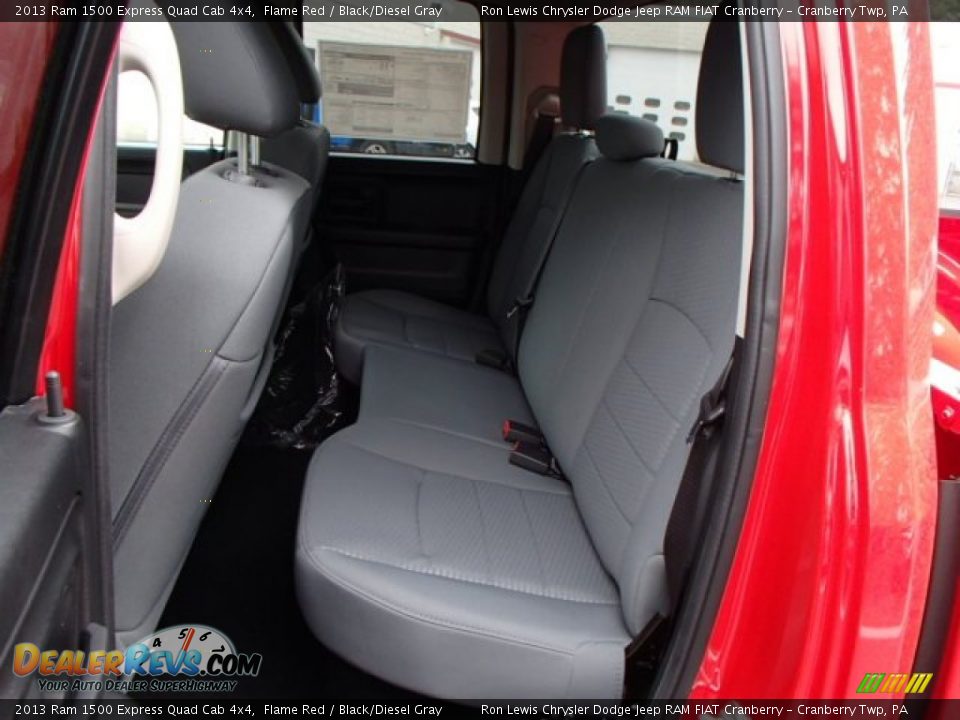 2013 Ram 1500 Express Quad Cab 4x4 Flame Red / Black/Diesel Gray Photo #13
