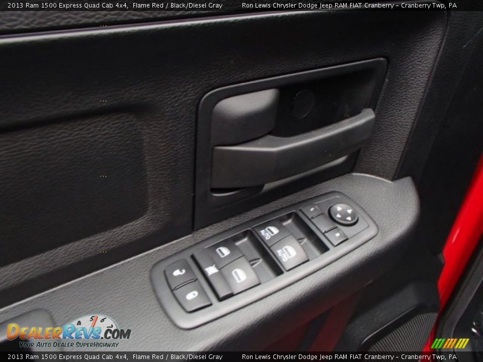 2013 Ram 1500 Express Quad Cab 4x4 Flame Red / Black/Diesel Gray Photo #15