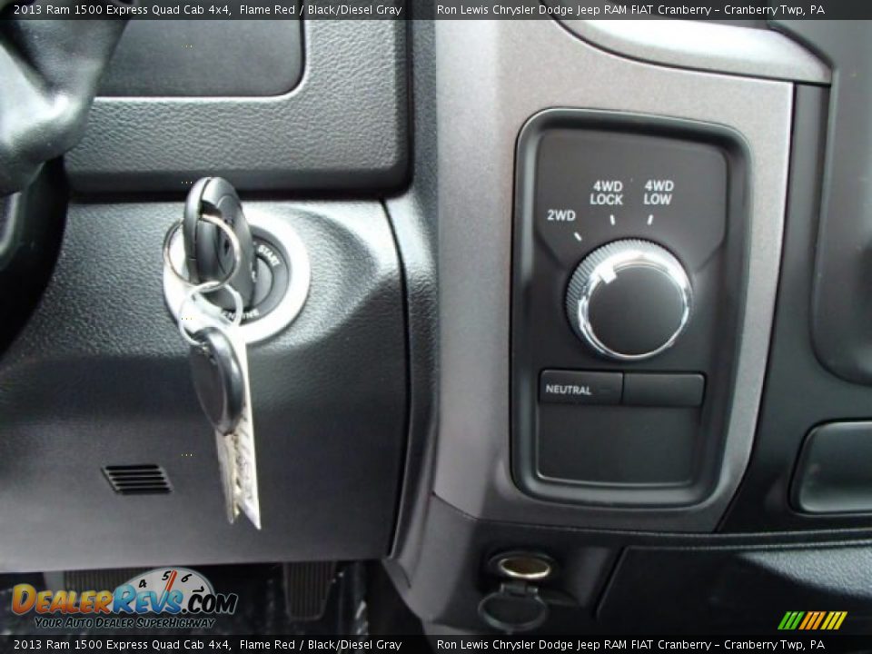 2013 Ram 1500 Express Quad Cab 4x4 Flame Red / Black/Diesel Gray Photo #17