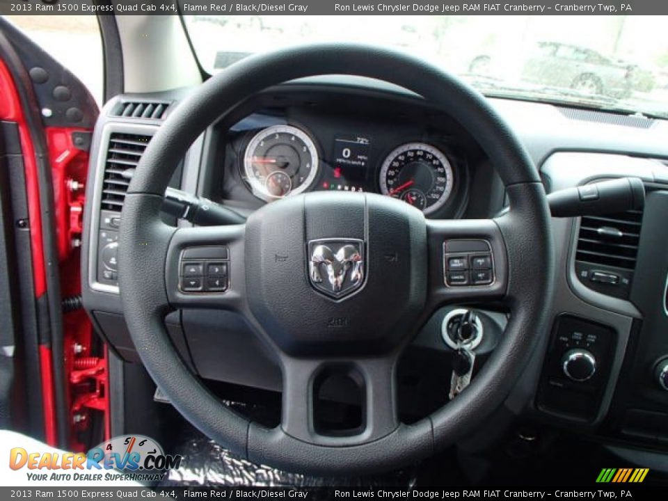 2013 Ram 1500 Express Quad Cab 4x4 Flame Red / Black/Diesel Gray Photo #18