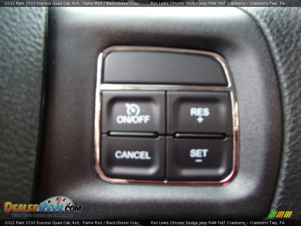 2013 Ram 1500 Express Quad Cab 4x4 Flame Red / Black/Diesel Gray Photo #19