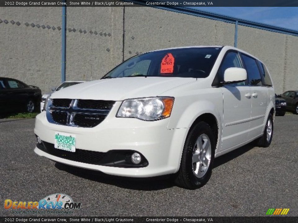 2012 Dodge Grand Caravan Crew Stone White / Black/Light Graystone Photo #1