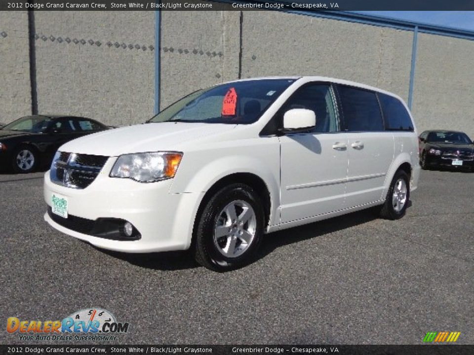 2012 Dodge Grand Caravan Crew Stone White / Black/Light Graystone Photo #2