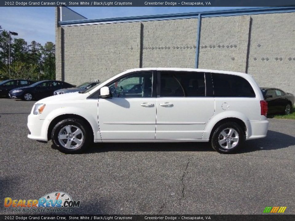 2012 Dodge Grand Caravan Crew Stone White / Black/Light Graystone Photo #3