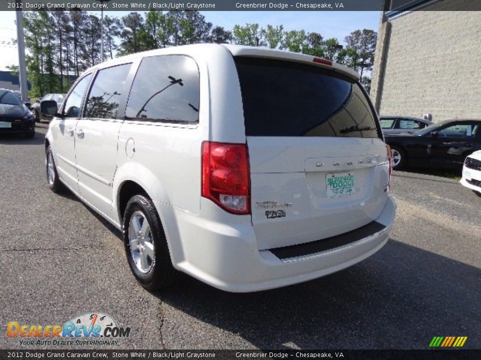 2012 Dodge Grand Caravan Crew Stone White / Black/Light Graystone Photo #4