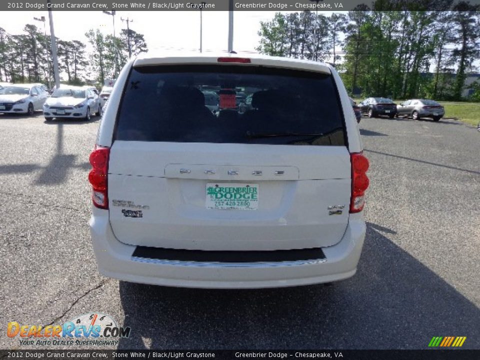 2012 Dodge Grand Caravan Crew Stone White / Black/Light Graystone Photo #5
