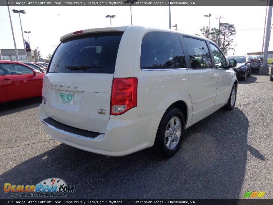 2012 Dodge Grand Caravan Crew Stone White / Black/Light Graystone Photo #6