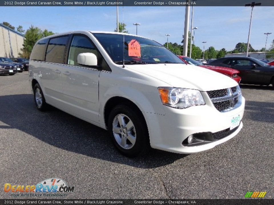 2012 Dodge Grand Caravan Crew Stone White / Black/Light Graystone Photo #8