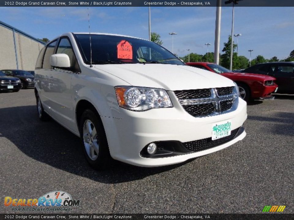 2012 Dodge Grand Caravan Crew Stone White / Black/Light Graystone Photo #9