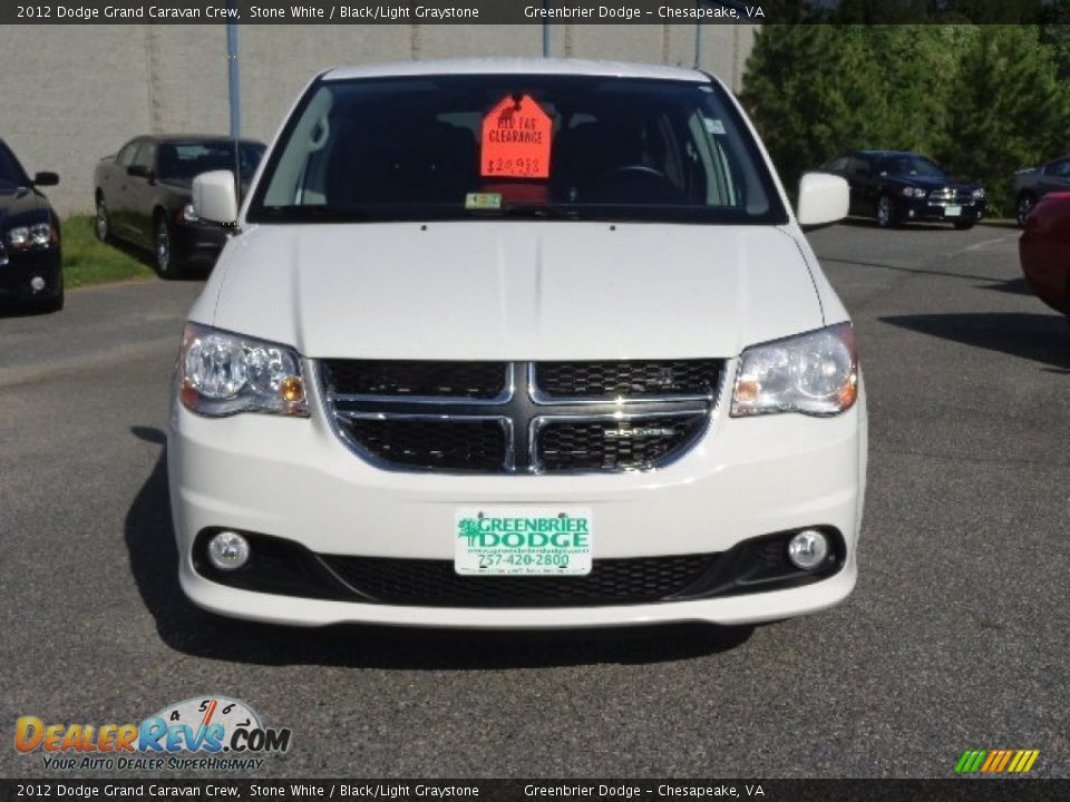 2012 Dodge Grand Caravan Crew Stone White / Black/Light Graystone Photo #10