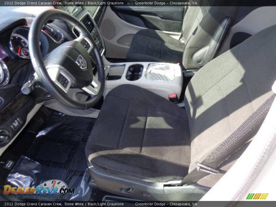 2012 Dodge Grand Caravan Crew Stone White / Black/Light Graystone Photo #11