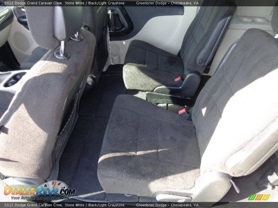 2012 Dodge Grand Caravan Crew Stone White / Black/Light Graystone Photo #12