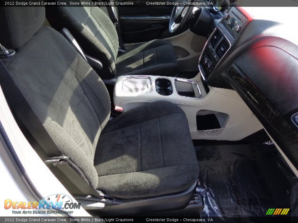 2012 Dodge Grand Caravan Crew Stone White / Black/Light Graystone Photo #14