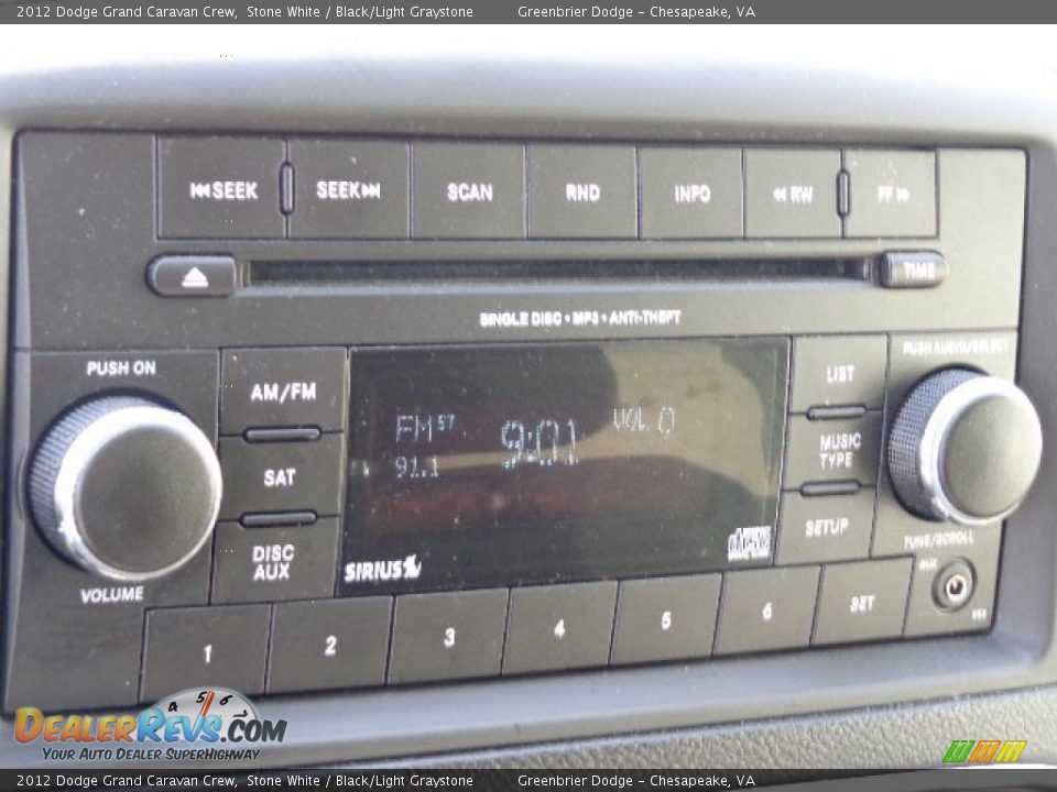 2012 Dodge Grand Caravan Crew Stone White / Black/Light Graystone Photo #20