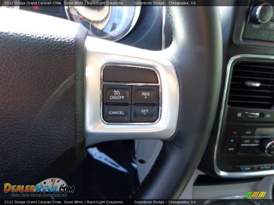 2012 Dodge Grand Caravan Crew Stone White / Black/Light Graystone Photo #22