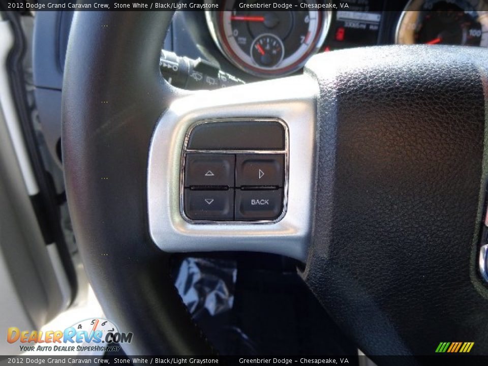 2012 Dodge Grand Caravan Crew Stone White / Black/Light Graystone Photo #23