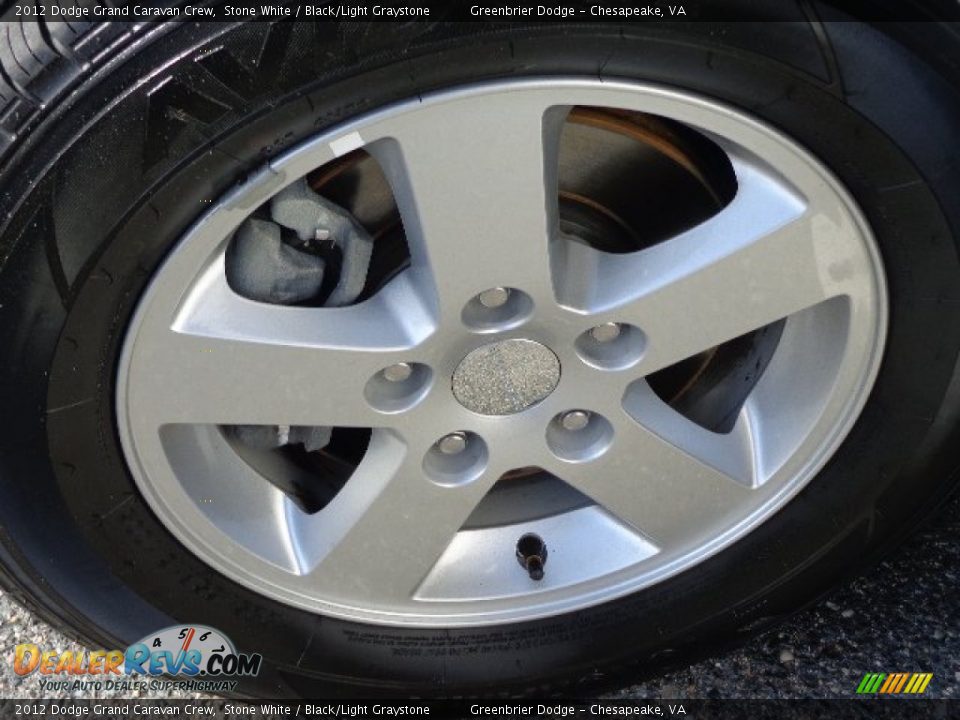 2012 Dodge Grand Caravan Crew Stone White / Black/Light Graystone Photo #26