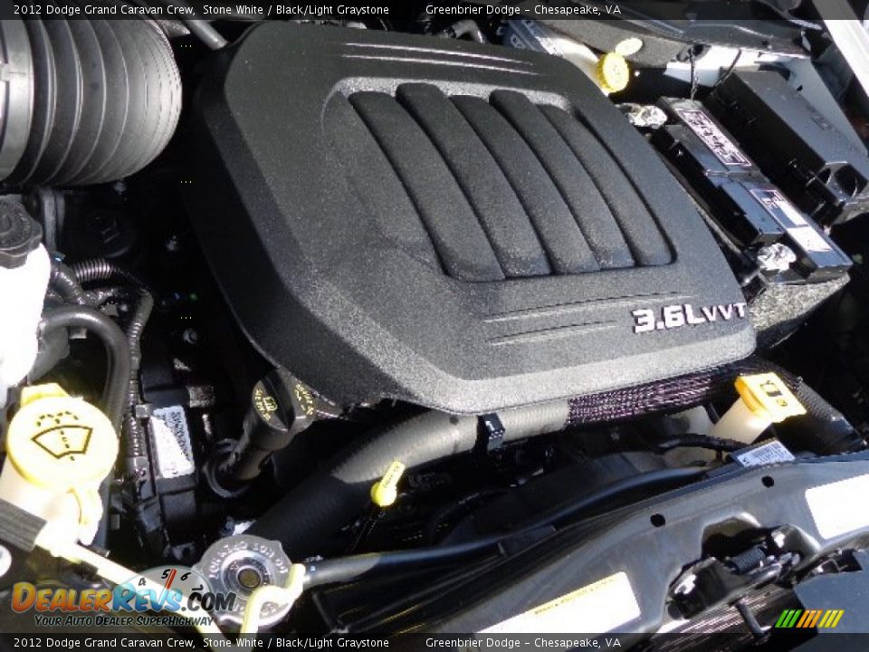 2012 Dodge Grand Caravan Crew Stone White / Black/Light Graystone Photo #28