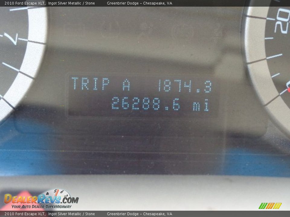 2010 Ford Escape XLT Ingot Silver Metallic / Stone Photo #24