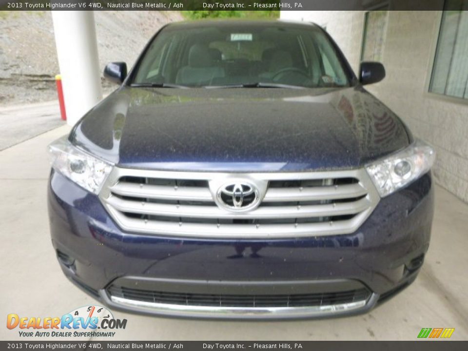 2013 Toyota Highlander V6 4WD Nautical Blue Metallic / Ash Photo #6
