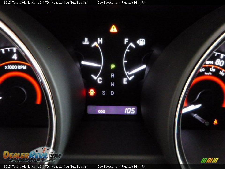 2013 Toyota Highlander V6 4WD Nautical Blue Metallic / Ash Photo #19