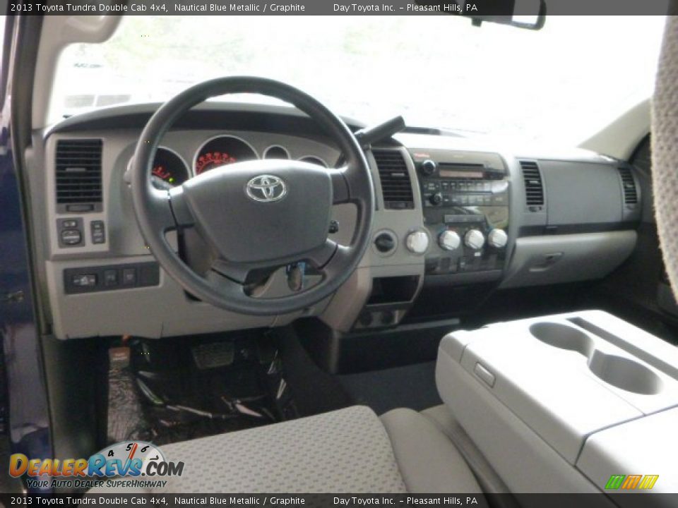 2013 Toyota Tundra Double Cab 4x4 Nautical Blue Metallic / Graphite Photo #15