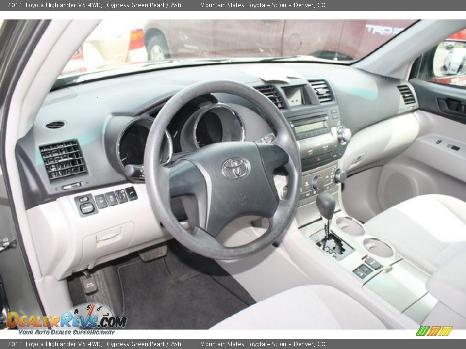 2011 Toyota Highlander V6 4WD Cypress Green Pearl / Ash Photo #5