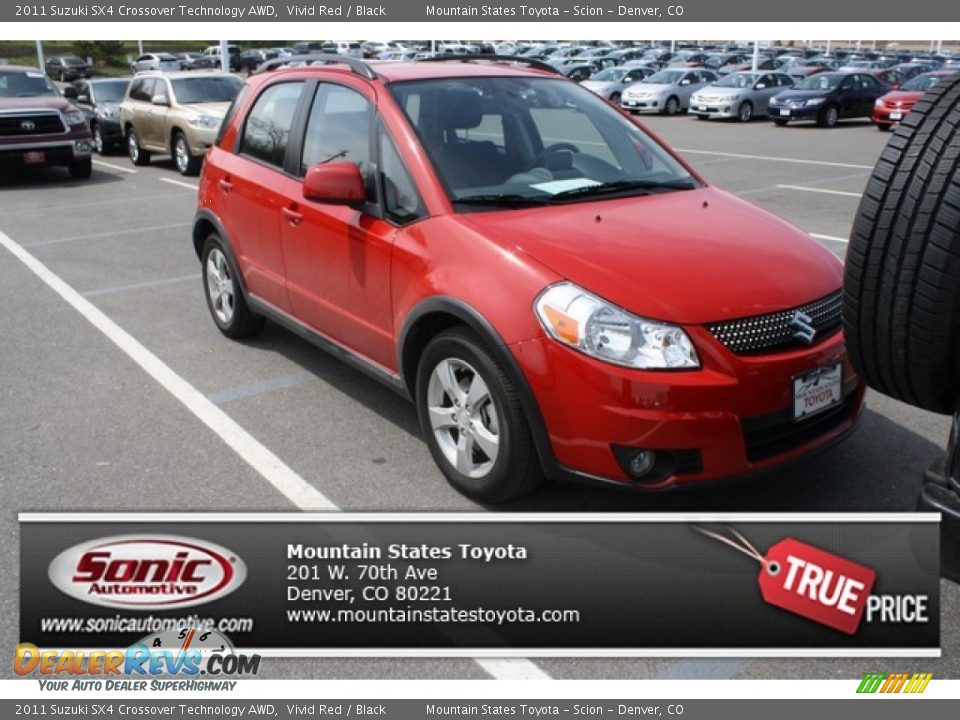 2011 Suzuki SX4 Crossover Technology AWD Vivid Red / Black Photo #1