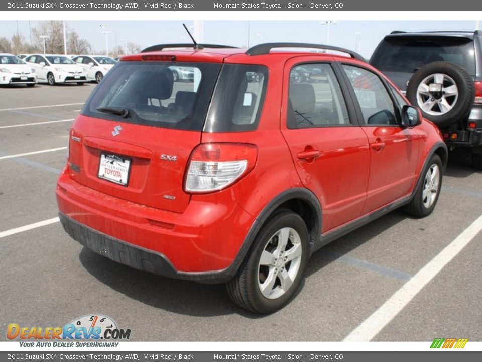 2011 Suzuki SX4 Crossover Technology AWD Vivid Red / Black Photo #2